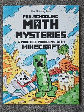 Minecraft Fun-Schooling Math Mysteries Activity Book - Homeschool Dyslexia ADHD